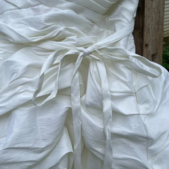 Cinderella Divine Short White Strapless Wedding Dress - Picture 5 of 12